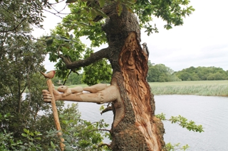Tree Carving Green Man At Beaulieu