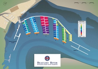 Beaulieu River Map Marina Berths 2021
