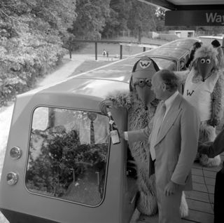 Wombles Opening The Monorail With Lord Montagu In 1974