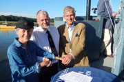 Desktop News L R Mary Montagu Scott Commanding Officer Alan Watson Aв