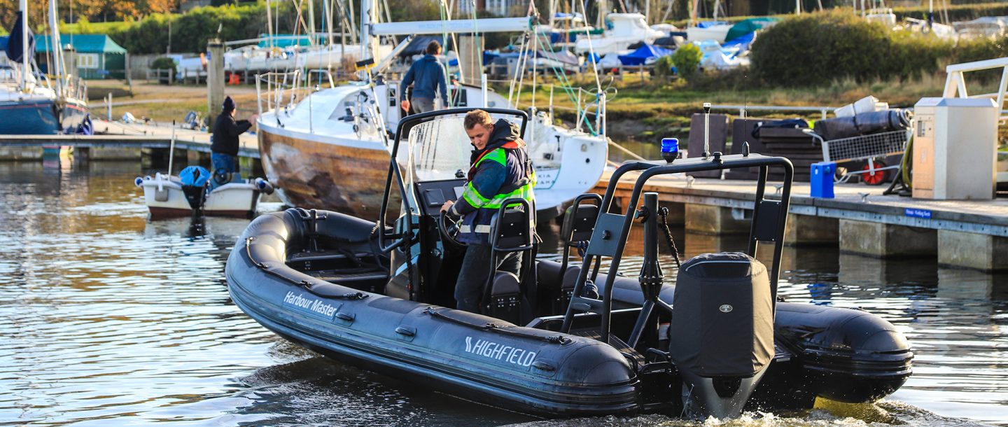 Boatyard Operative Chris Wilson In The Harbour Masters RIB 2 1440X610