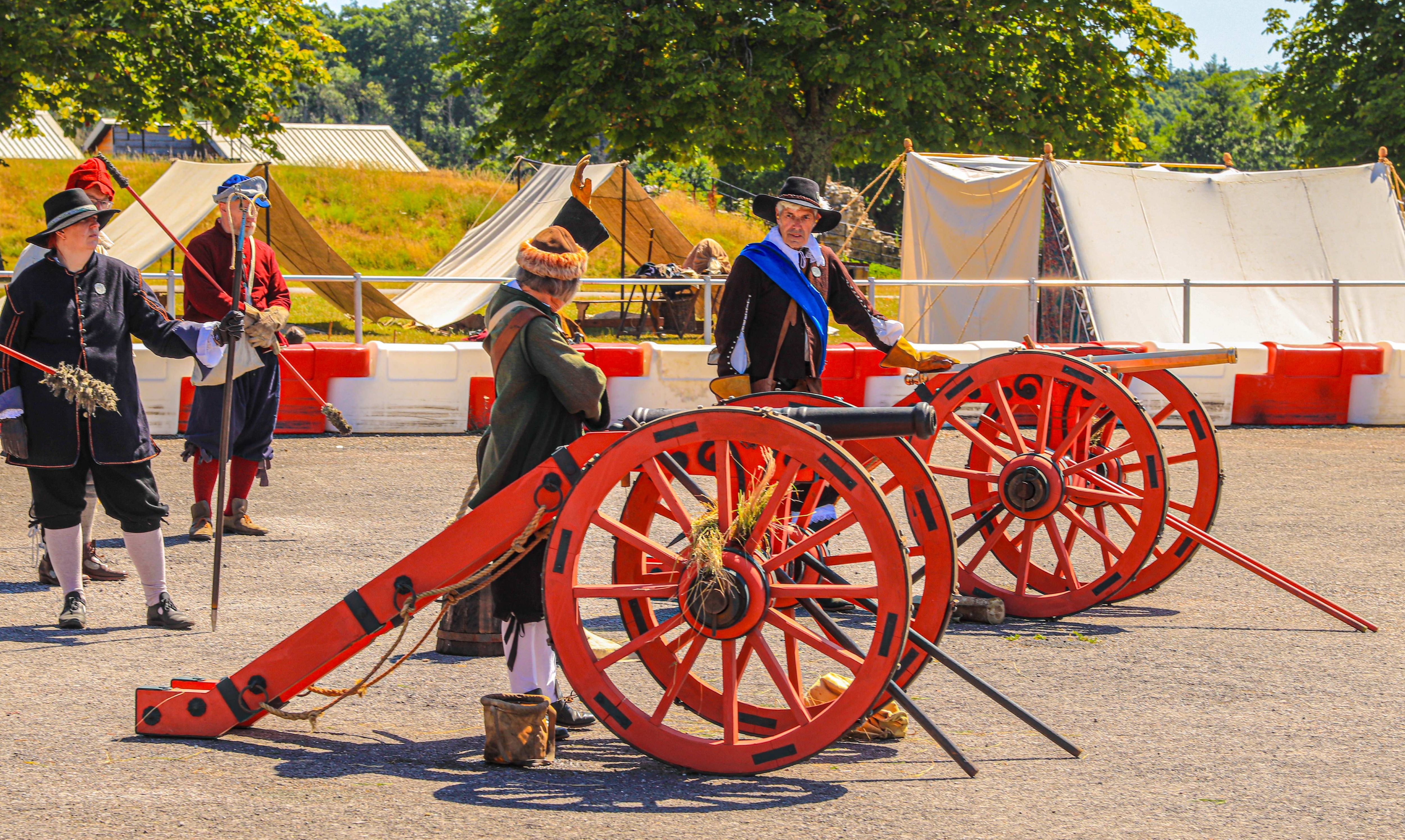 Cannon Fire At The History Reenactment Weekend