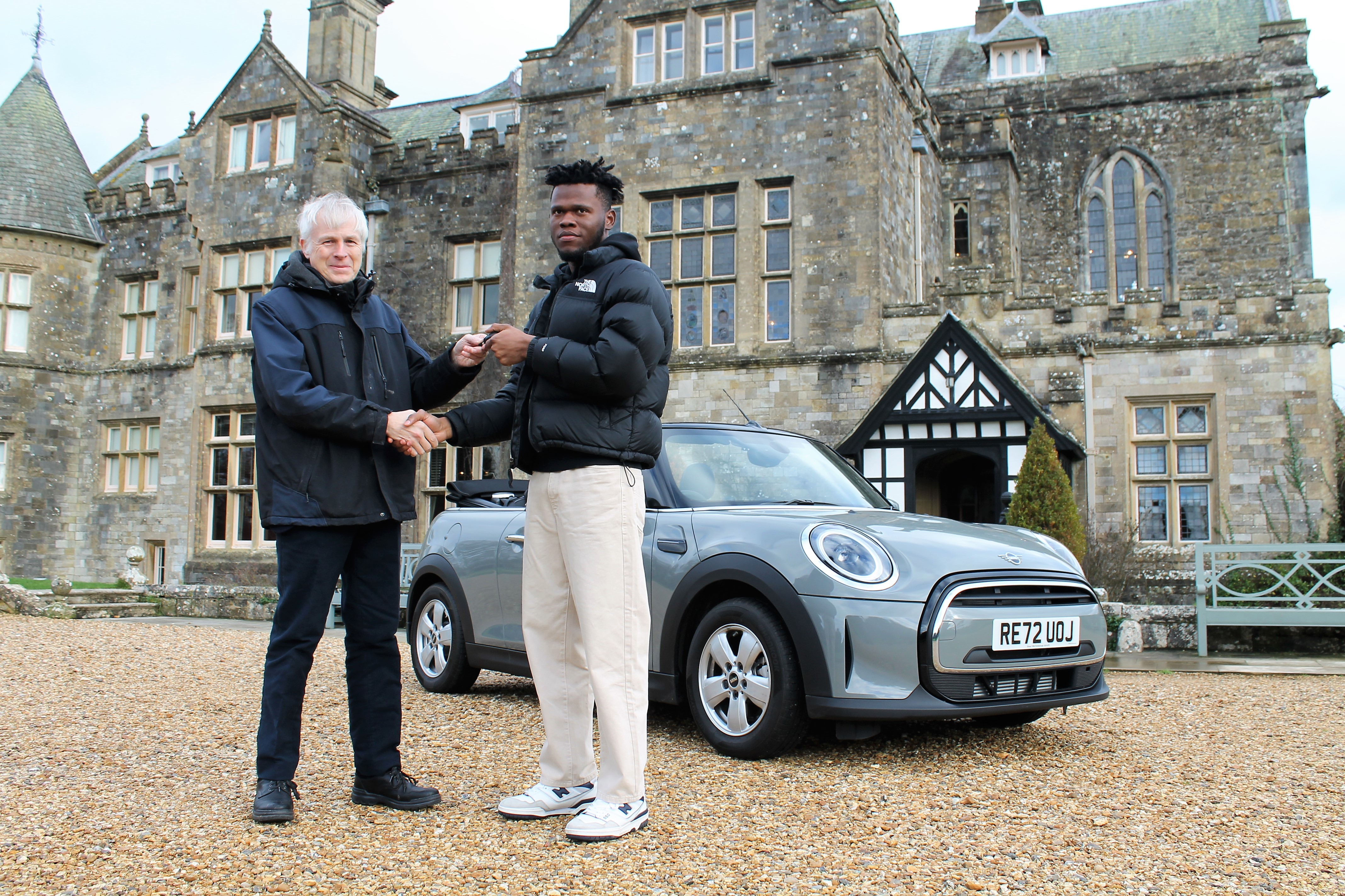 Lord Montagu And Prize Draw Winner Odafe Jagboro